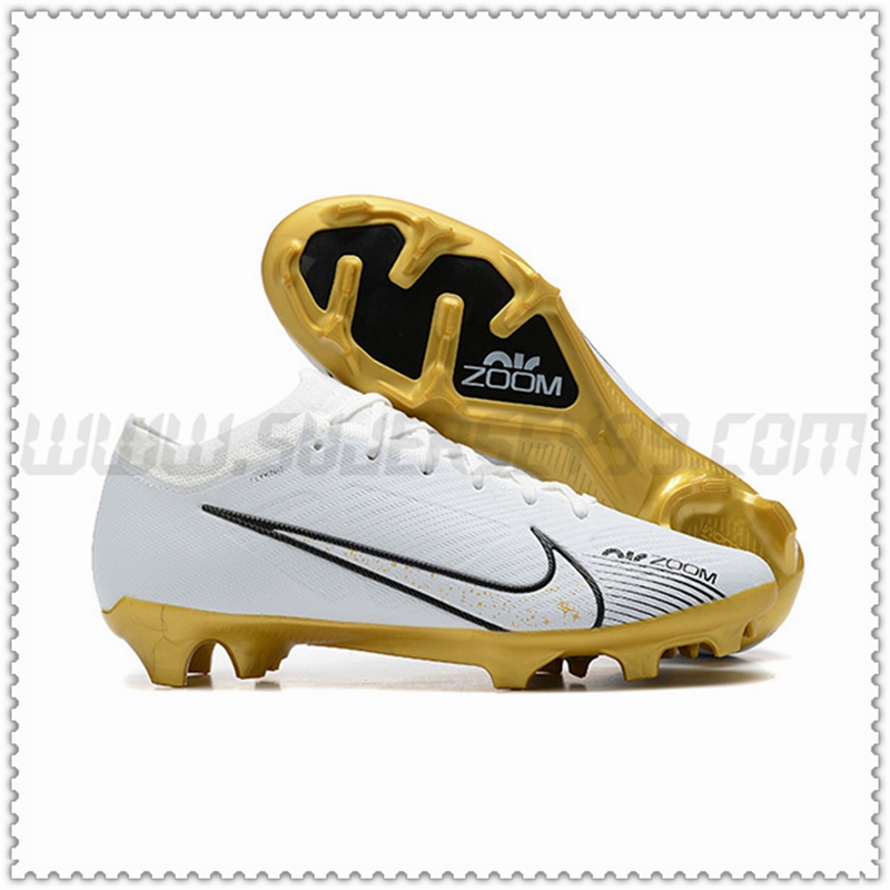 Nike Zapatos de Futbol Air Zoom Mercurial Low Gang Vapor XV Elite FG Blanco