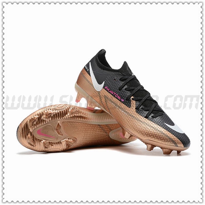 Nike Zapatos de Futbol Phantom GT2 Low Gang Elite FG Negro/Marrón