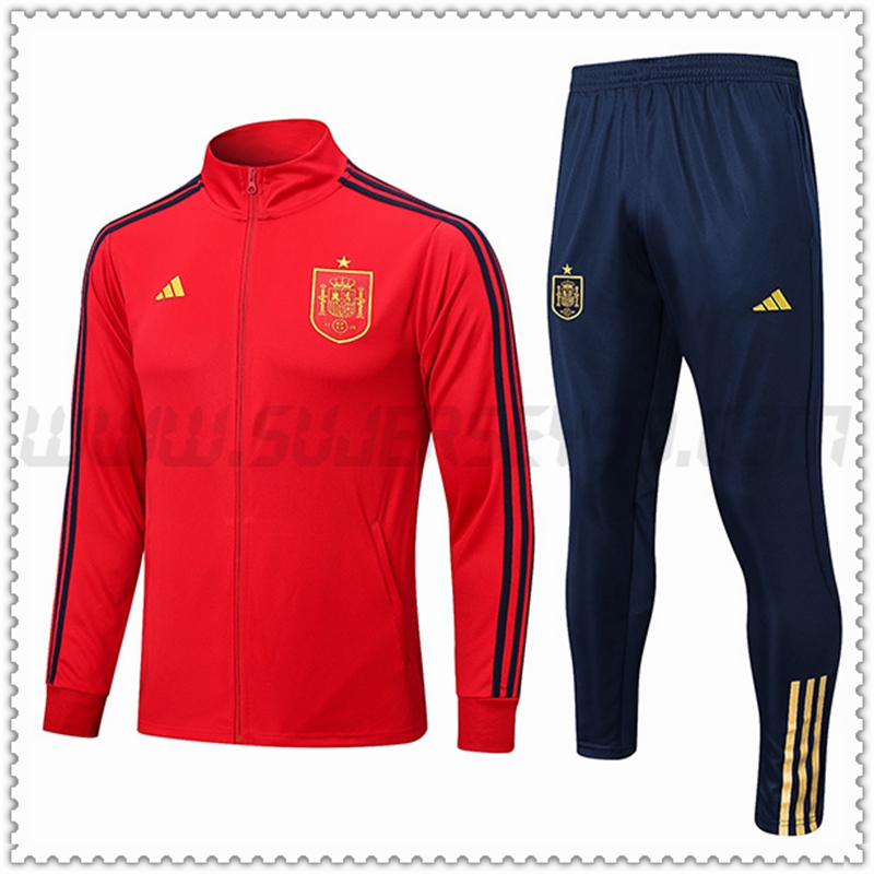 Chaqueta Chandal Futbol España Rojo 2022 2023