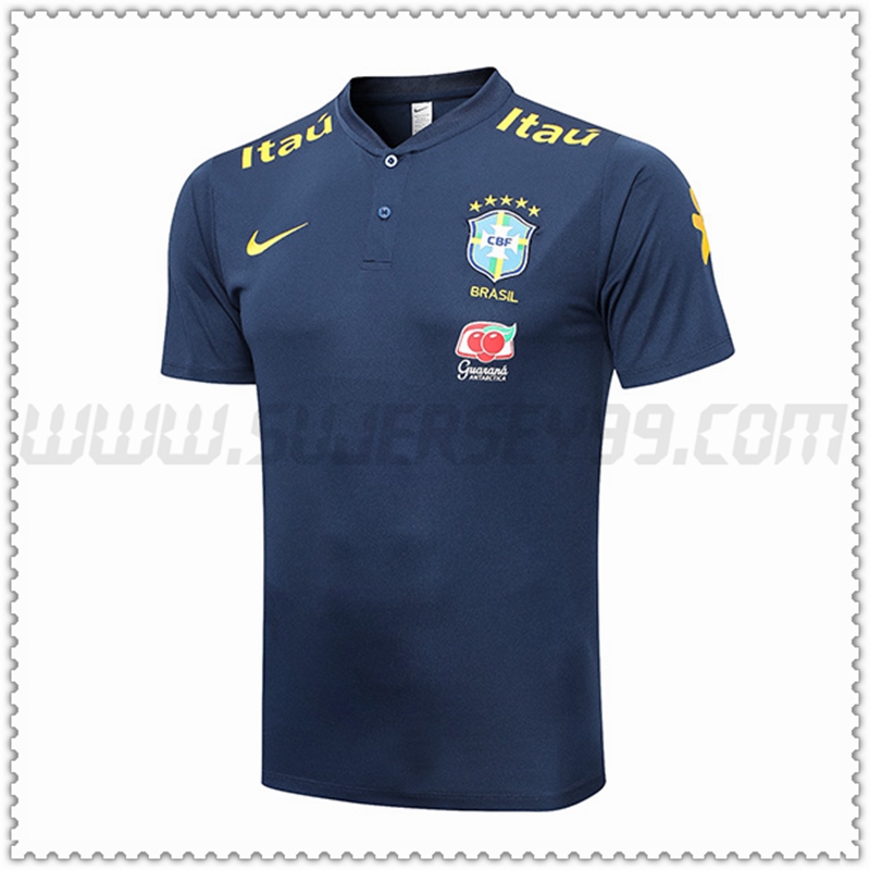 Polo Futbol Brasil Azul marino 2022 2023