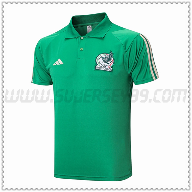 Polo Futbol México Verde 2022 2023