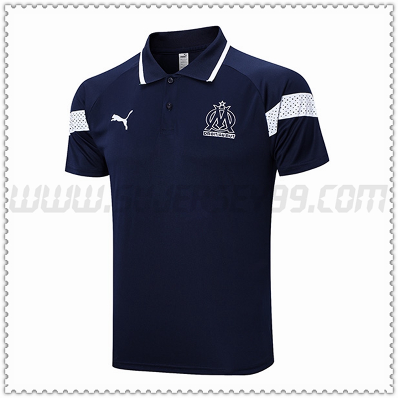 Polo Futbol Marsella Azul marino 2022 2023