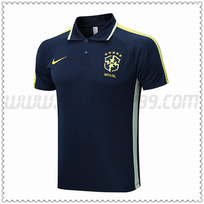 Polo Futbol Brasil Azul marino 2022 2023
