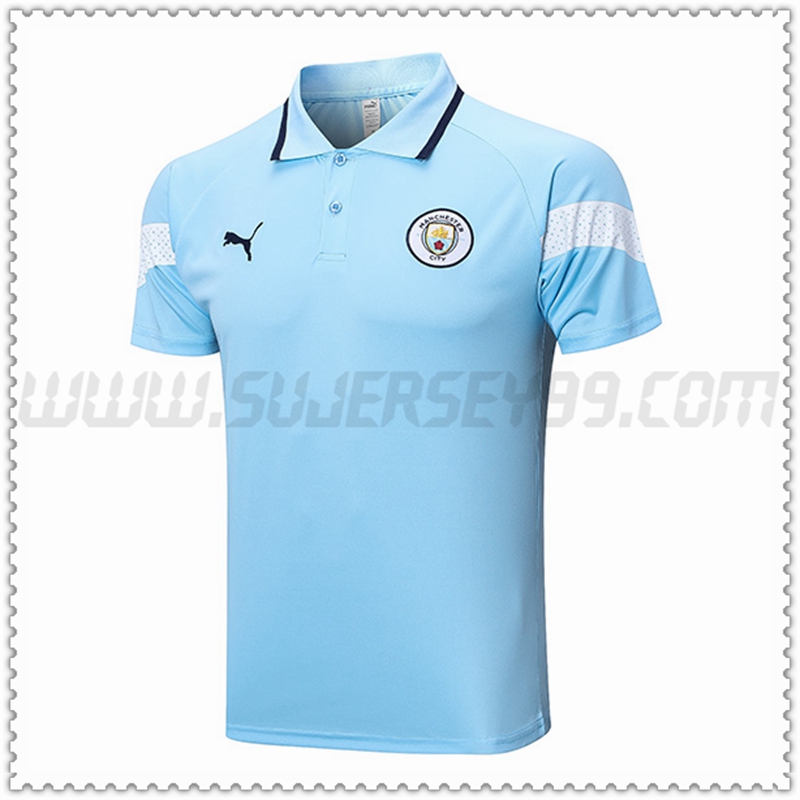 Polo Futbol Manchester City Cielo azul 2022 2023 -02