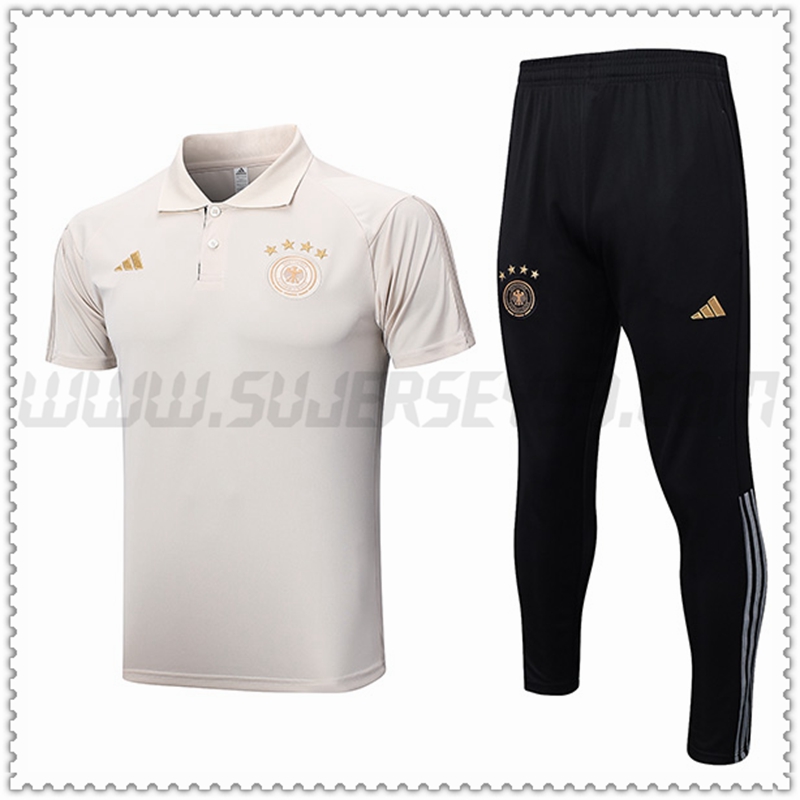 Polo Futbol Alemania + Pantalones AMARILLO 2022 2023