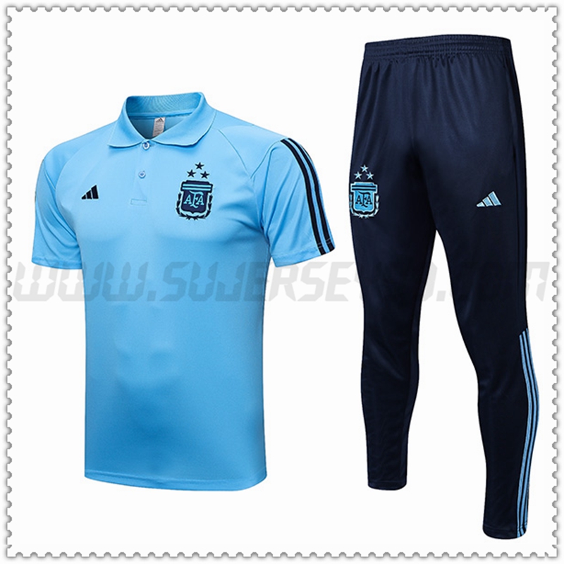 Polo Futbol Argentina + Pantalones Cielo azul 2022 2023