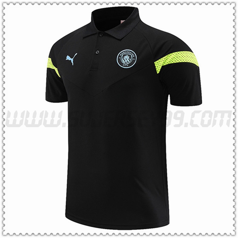 Polo Futbol Manchester City Negro 2022 2023