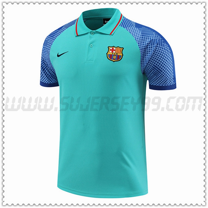 Polo Futbol FC Barcelona Verde 2022 2023