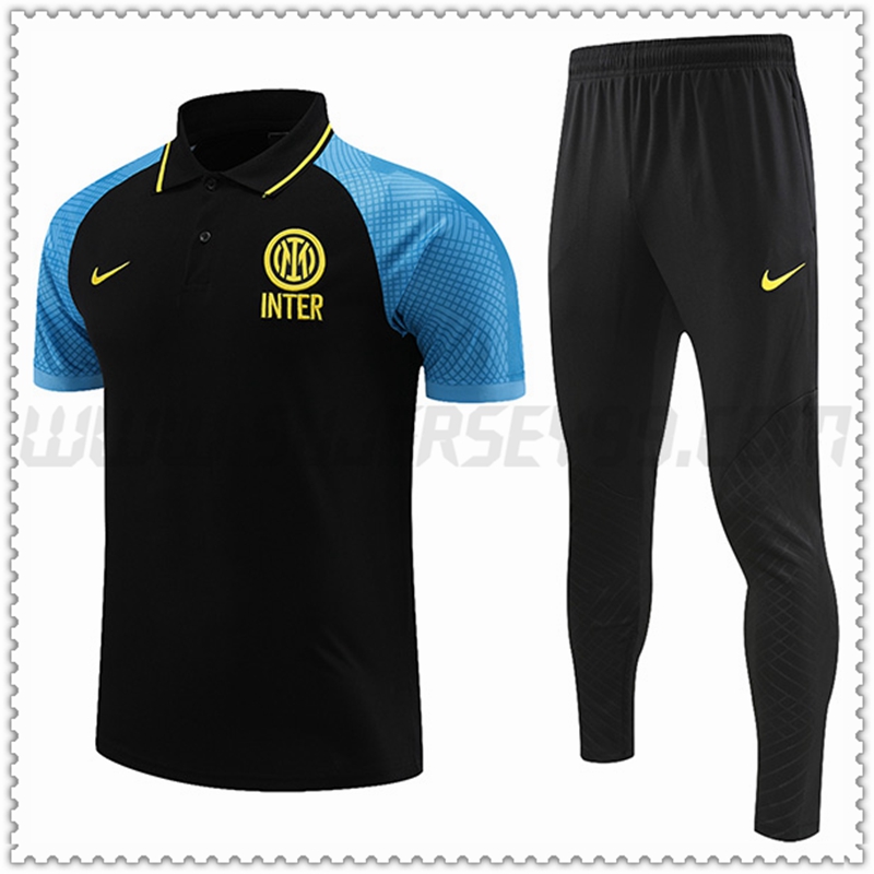 Polo Futbol Inter Milan + Pantalones Negro 2022 2023