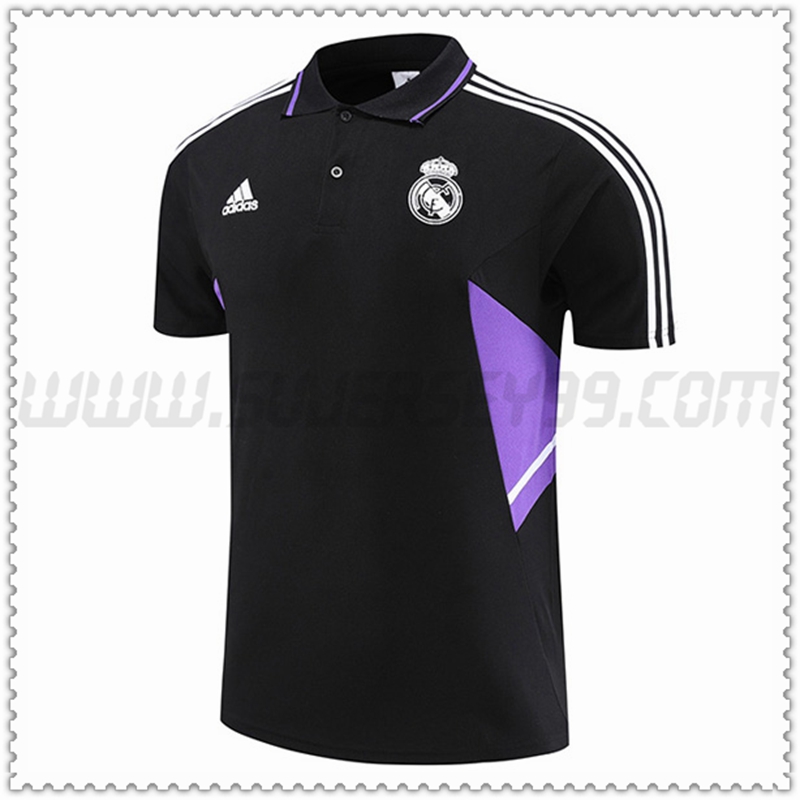 Polo Futbol Real Madrid Negro 2022 2023