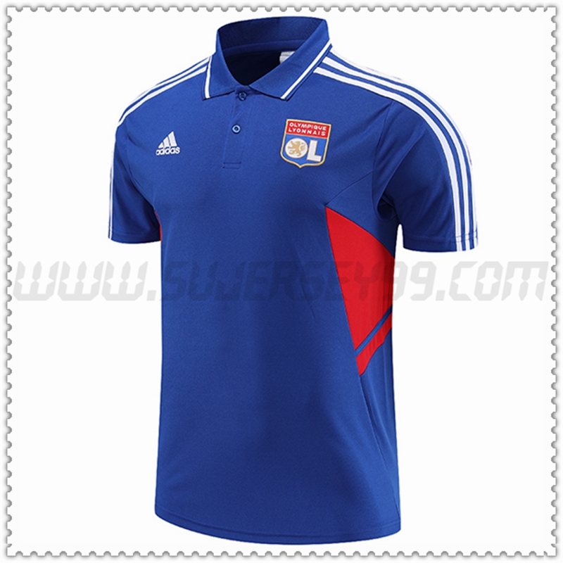 Polo Futbol Lyon Azul 2022 2023