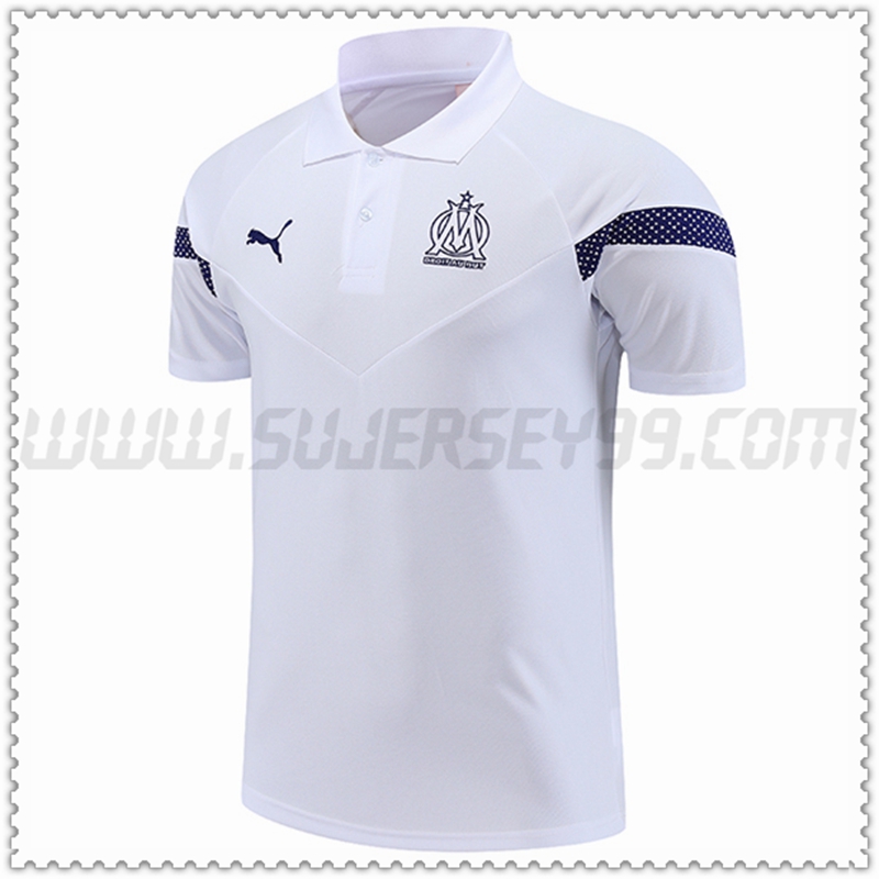 Polo Futbol Marsella Blanco 2022 2023