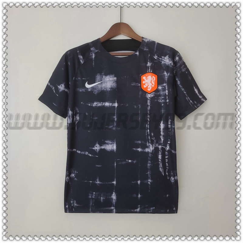 Camiseta Entrenamiento Países Bajos Negro 2022 2023