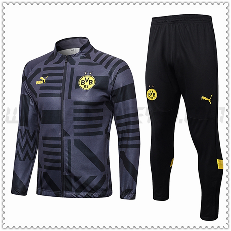Chaqueta Chandal Futbol Dortmund Gris 2022 2023