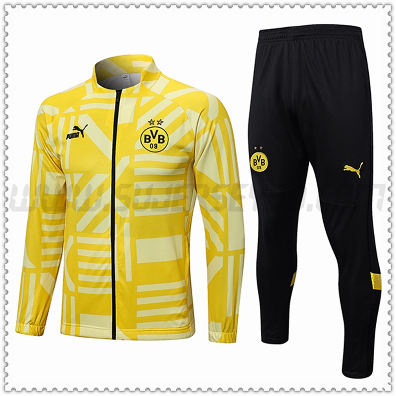 Chaqueta Chandal Futbol Dortmund AMARILLO 2022 2023
