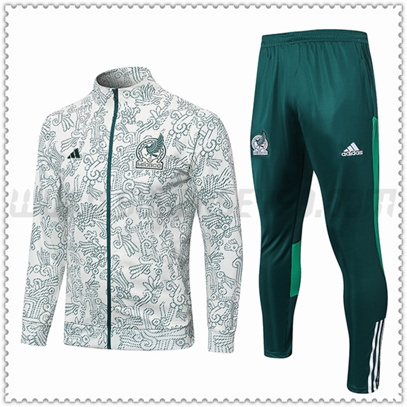 Chaqueta Chandal Futbol México Blanco 2022 2023