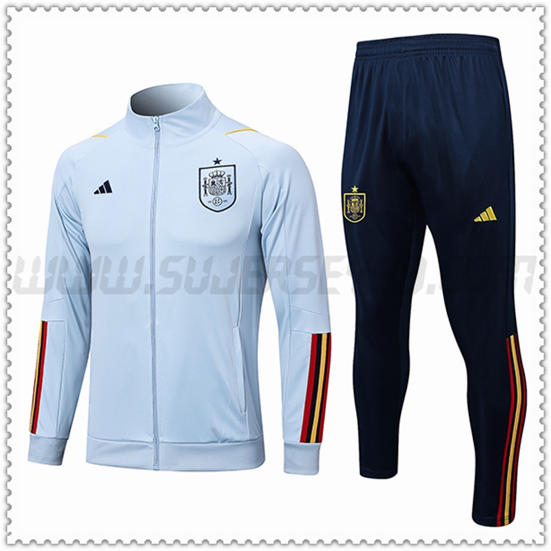 Chaqueta Chandal Futbol España Cielo azul 2022 2023