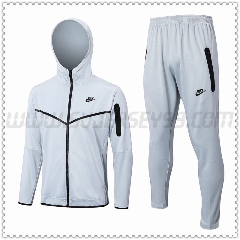 Tuta Rompevientos con Cappuccio Nike Gris 2022 2023