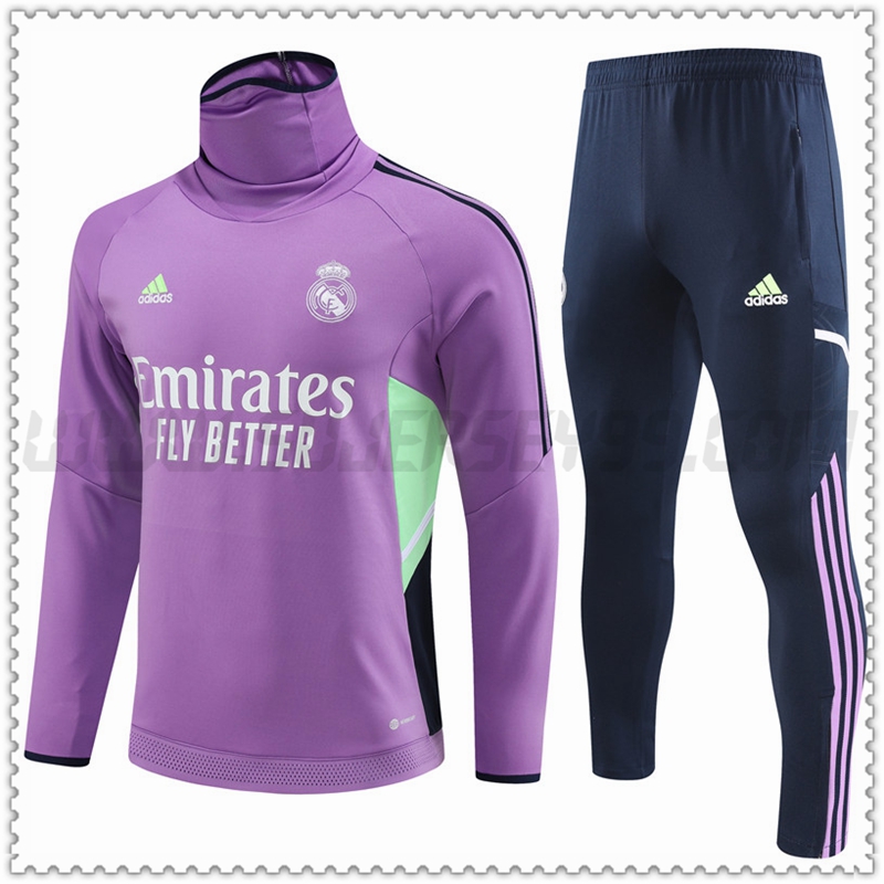 Chandal Futbol Real Madrid Cuello Alto Violeta 2022 2023