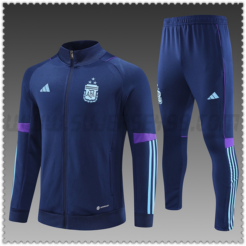 Chaqueta Chandal Futbol Argentina Ninos Azul marino 2022 2023