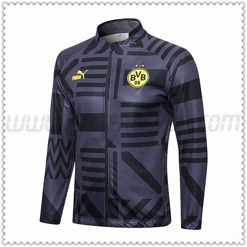 Chaqueta Futbol Dortmund Gris 2022 2023