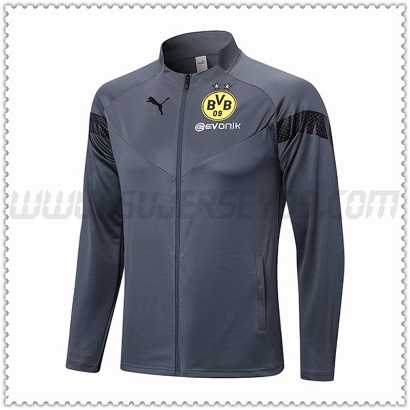 Chaqueta Futbol Dortmund Gris 2022 2023