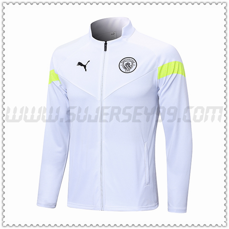 Chaqueta Futbol Manchester City Blanco 2022 2023