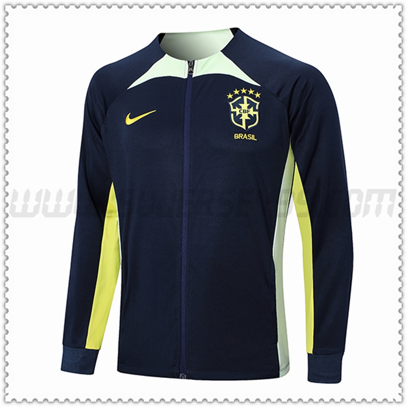 Chaqueta Futbol Brasil Azul marino 2022 2023