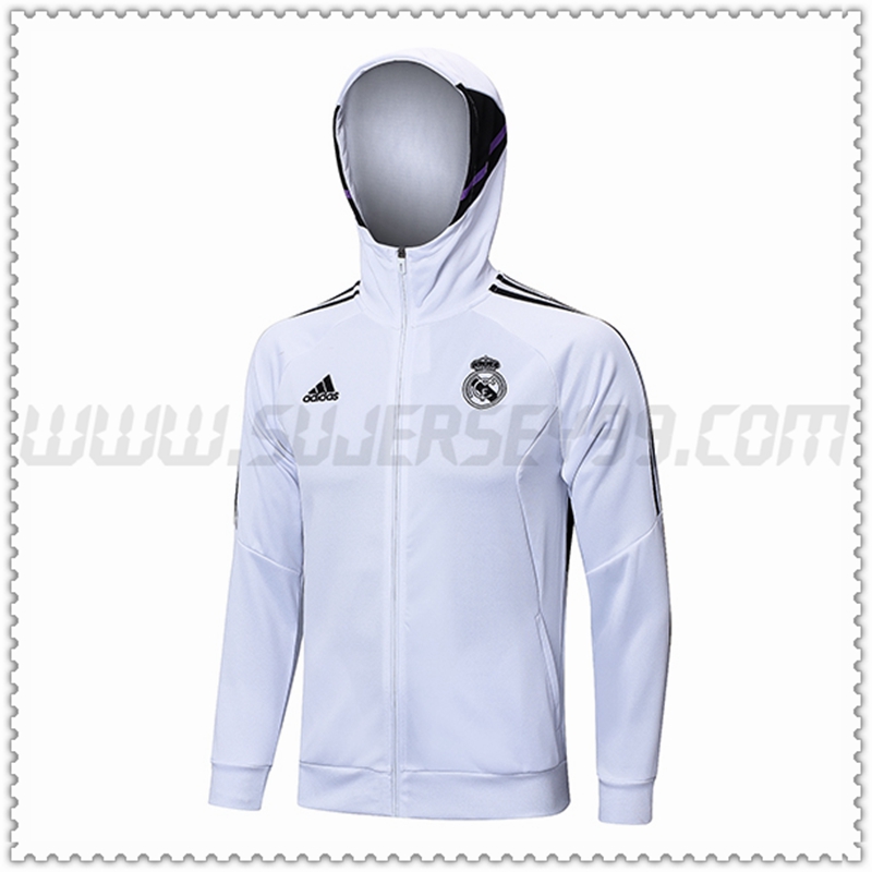 Chaqueta con Capucha Real Madrid Blanco 2022 2023
