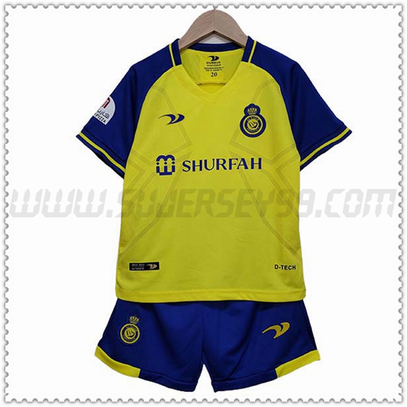 Primera Equipacion del Al-Nassr Ninos 2022 2023