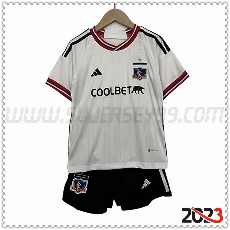 Primera Equipacion del Colo-Colo Ninos 2023 2024