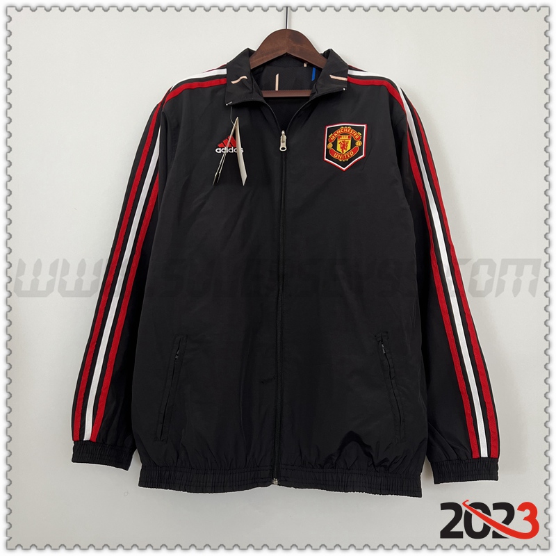 Rompevientos Manchester United Negro 2023 2024