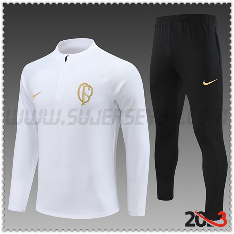 Chandal Futbol Corinthians Ninos Blanco 2023 2024
