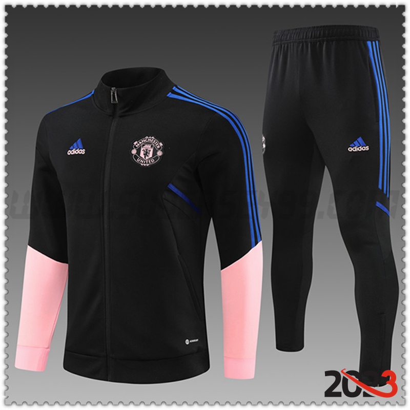 Chaqueta Chandal Futbol Manchester United Ninos Negro 2022/2023