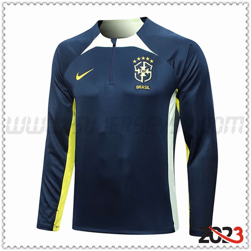 Sudadera Entrenamiento Brasil Azul Marino 2023 2024