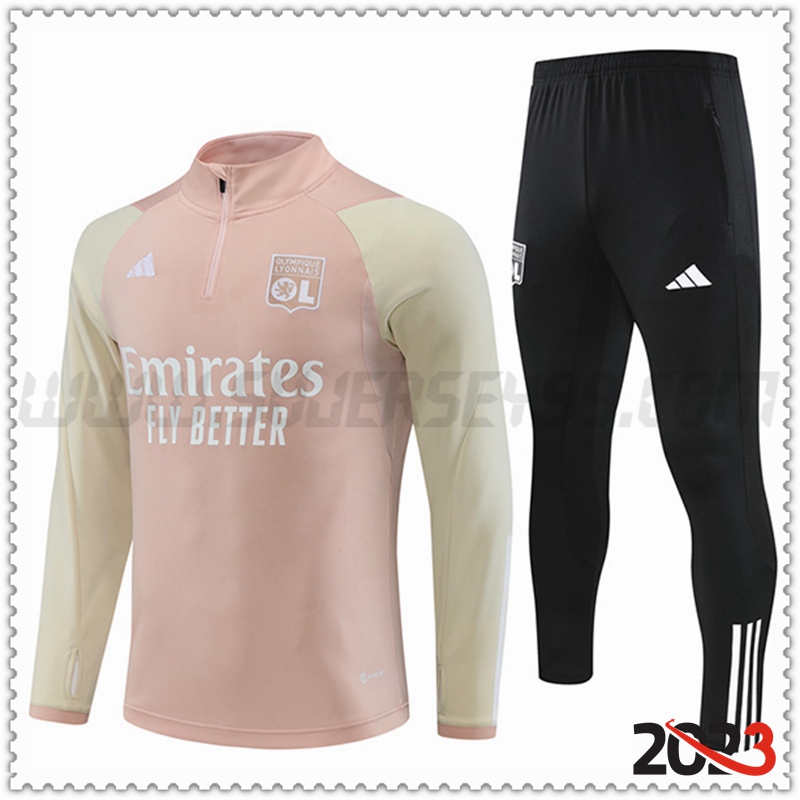Chandal Futbol Lyon Rosa 2023 2024
