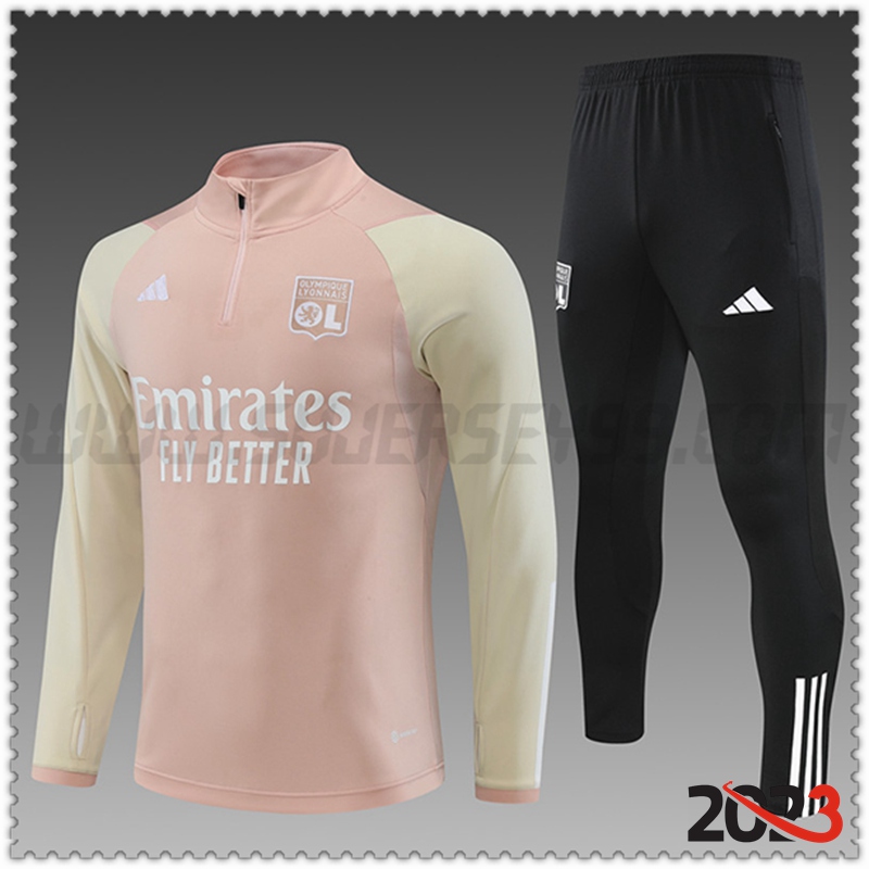 Chandal Futbol Lyon Ninos Rosa 2023 2024