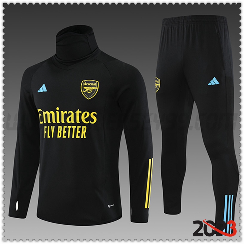 Chandal Futbol Arsenal Ninos High Collar Negro 2023 2024