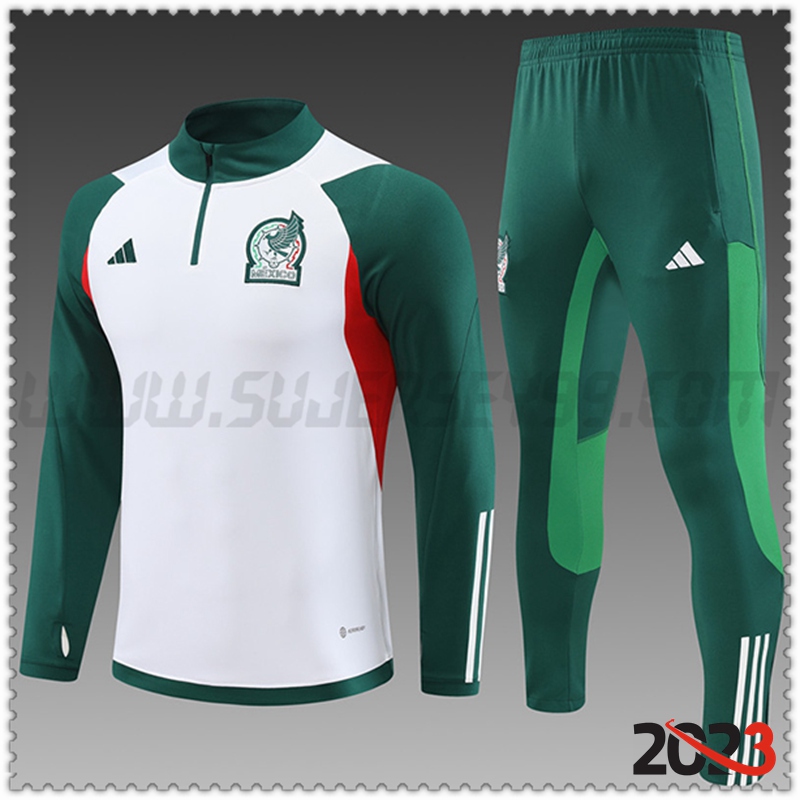Chandal Futbol México Ninos Blanco 2023 2024