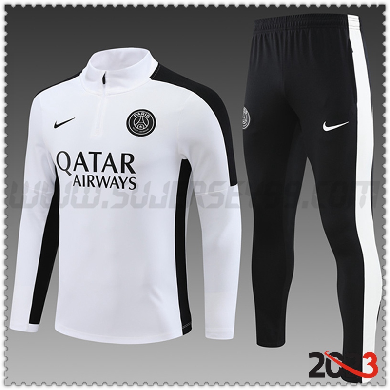 Chandal Futbol PSG Ninos Blanco 2023 2024
