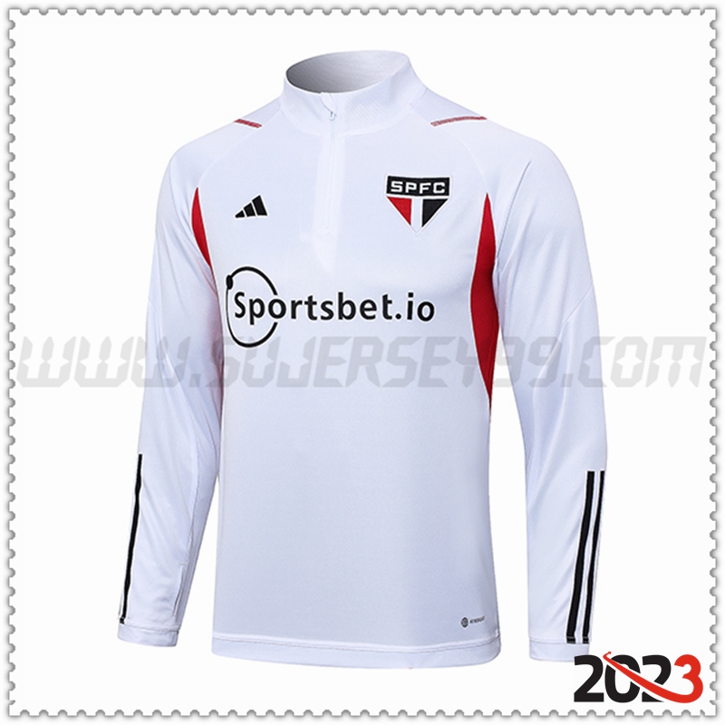 Sudadera Entrenamiento Sao Paulo FC Blanco 2023 2024