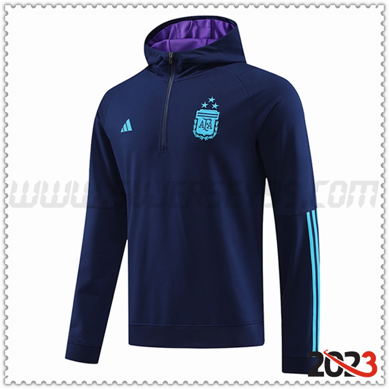 Sudadera Entrenamiento Capuche Argentina Azul marino 2023 2024