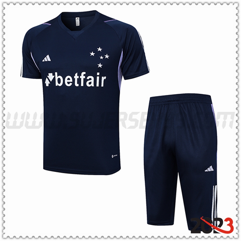 Camiseta Entrenamiento + Cortos Cruzeiro Azul marino 2023 2024