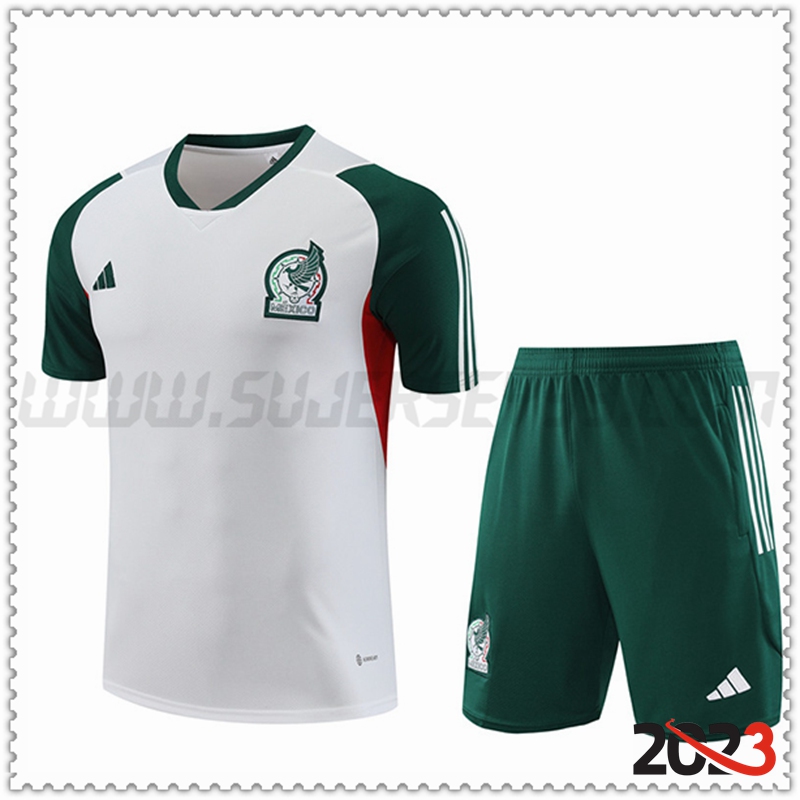 Camiseta Entrenamiento + Cortos México Blanco 2023 2024