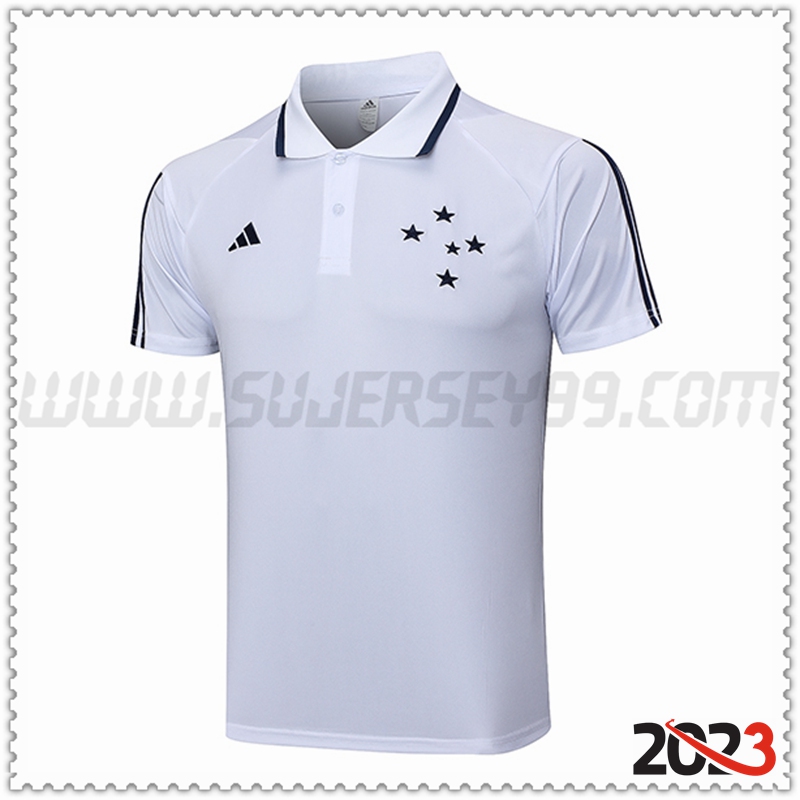 Camiseta Polo Cruzeiro Blanco 2023 2024