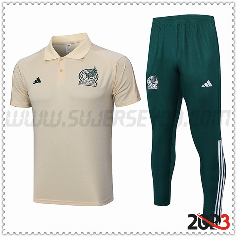 Camiseta Polo México Amarillo 2023 2024