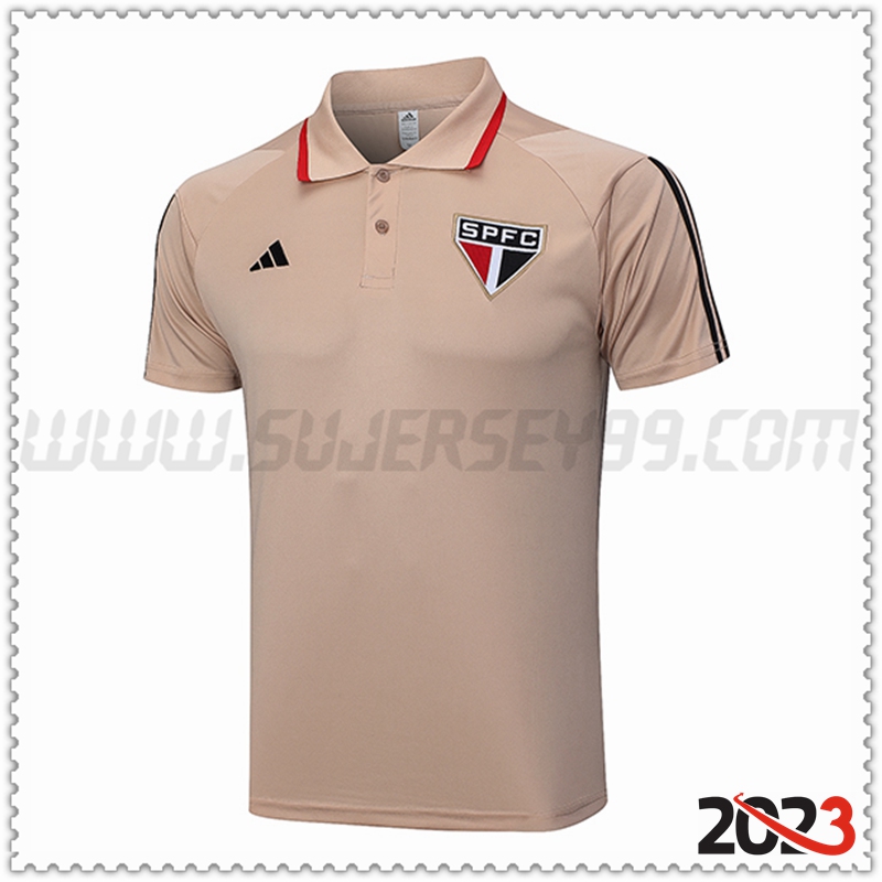 Camiseta Polo Sao Paulo FC Amarillo 2023 2024