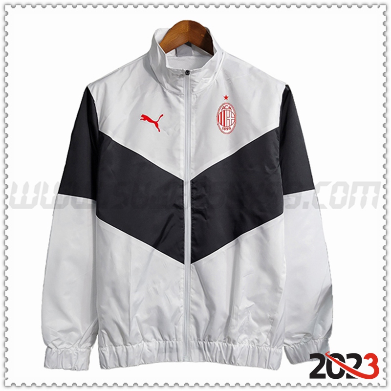 Rompevientos AC Milan Negro/Blanco 2023 2024