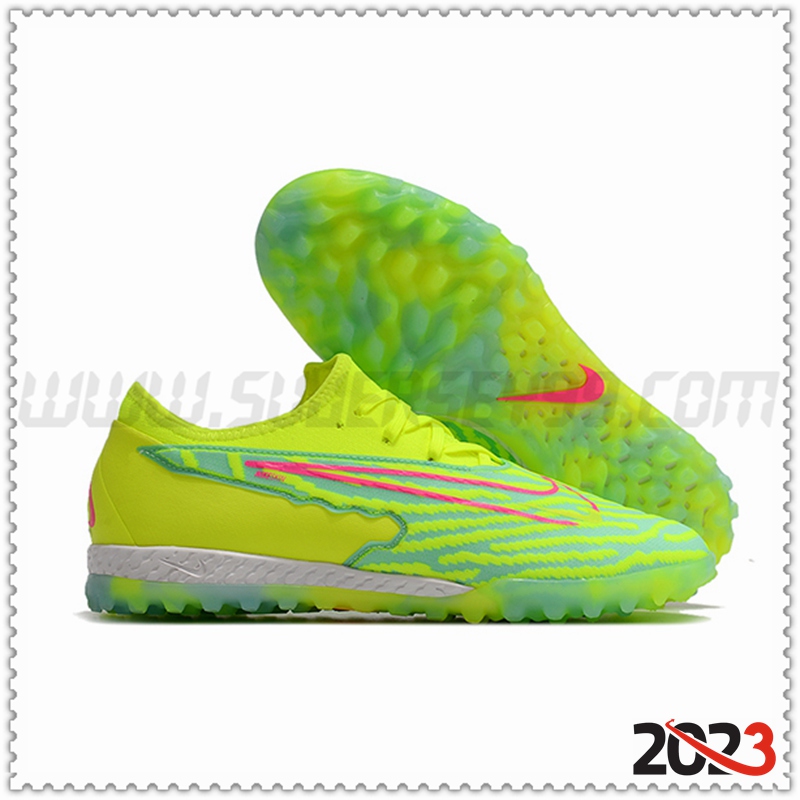 Nike Botas De Fútbol React Phantom GX Pro TF Verde/Amarillo