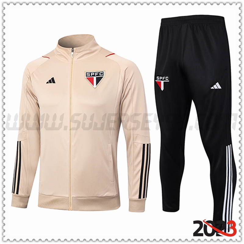 Chaqueta Chandal Futbol Sao Paulo FC Amarillo 2023 2024